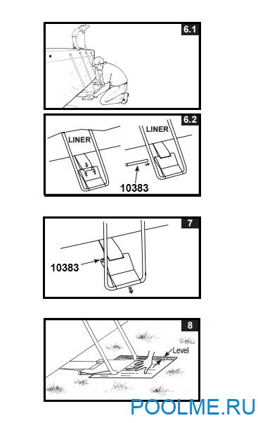 Стержень INTEX для соединения опорной U-балки с крепительной планкой, артикул 10383
