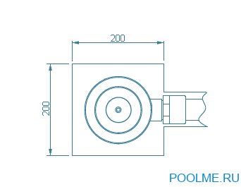Донный слив АТ 04.02 антивихревой D=165мм (универсальный) Донный слив АТ 04.02 антивихревой D=165мм (универсальный)