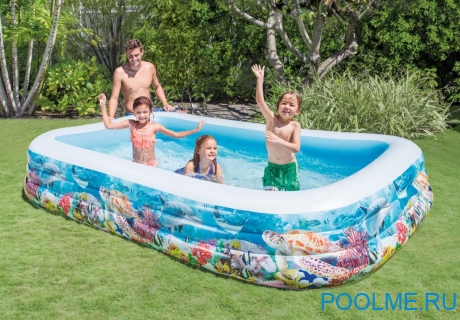 Детский бассейн INTEX "Тропический риф" 305 x 183 x 56 см, артикул 58485 Детский бассейн INTEX "Тропический риф" 305 x 183 x 56 см, артикул 58485