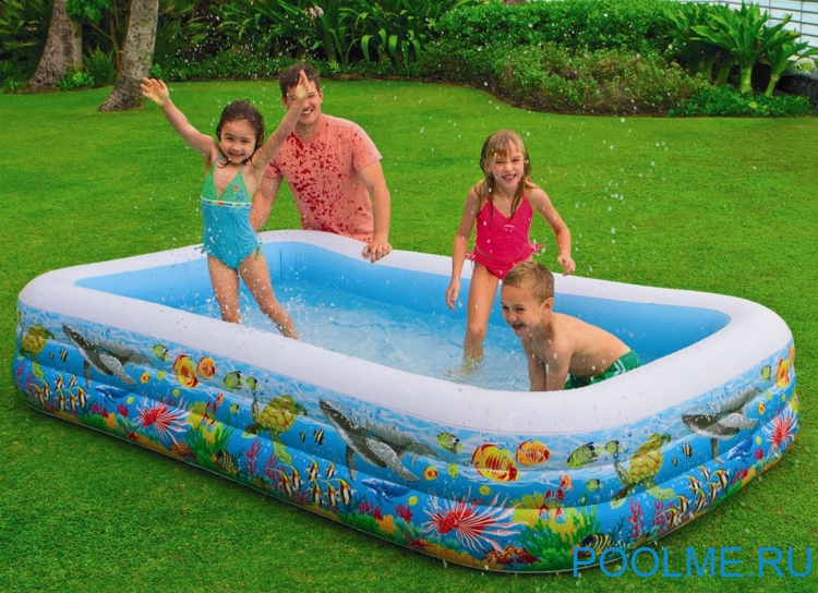 Детский бассейн INTEX "Тропический риф" 305 x 183 x 56 см, артикул 58485