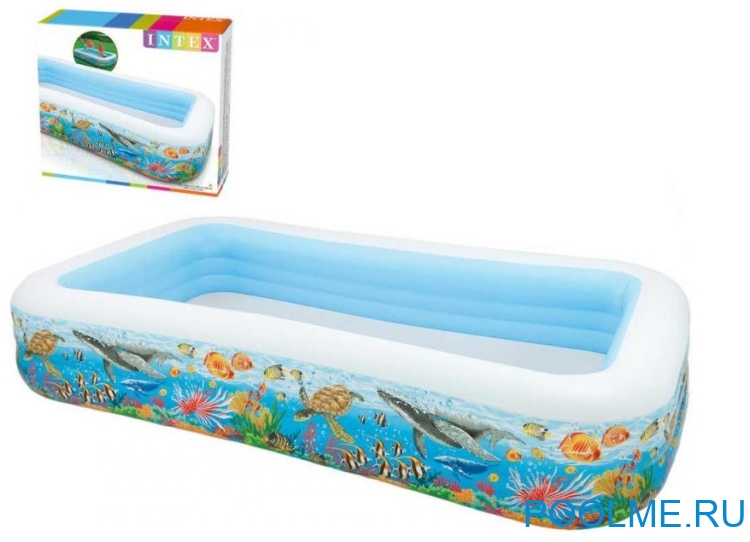 Детский бассейн INTEX "Тропический риф" 305 x 183 x 56 см, артикул 58485