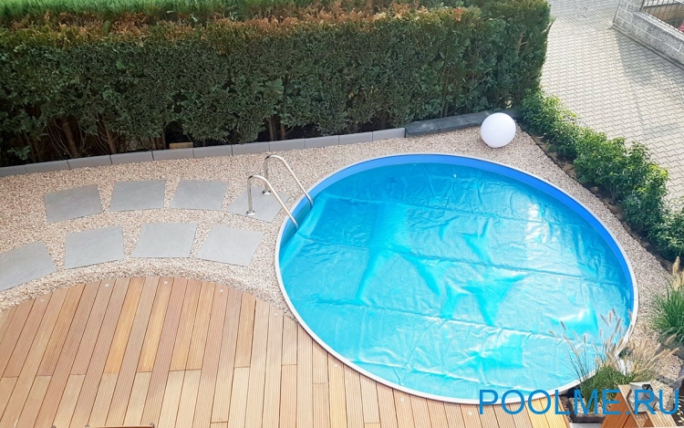 Глубокий каркасный бассейн Гигабасс 3.5 х 1.5 м для дачи