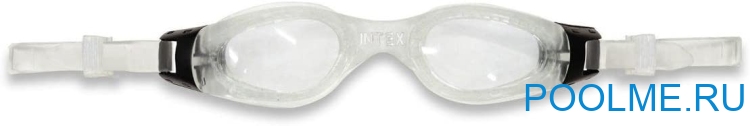 Очки для плавания INTEX "Мастер про", белые линзы, артикул 55692-W Очки для плавания INTEX "Мастер про", белые линзы, артикул 55692-W