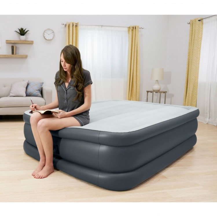 Кровать INTEX надувная 152 x 203 x 51 см, встроенный насос 220V, артикул 64140