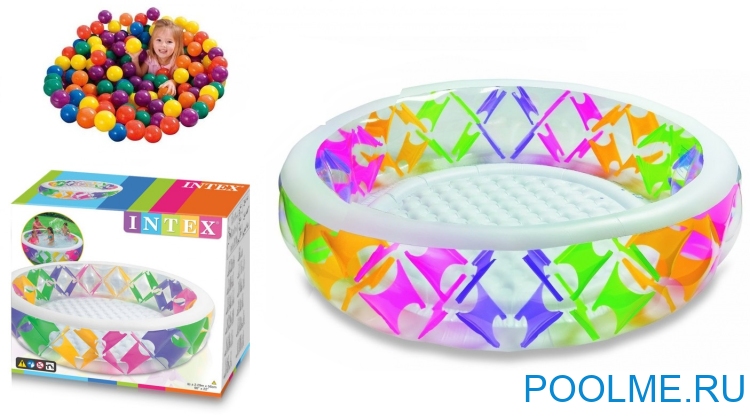 Детский бассейн INTEX &quot;Цветной&quot; 229 x 56 см, артикул 56494
