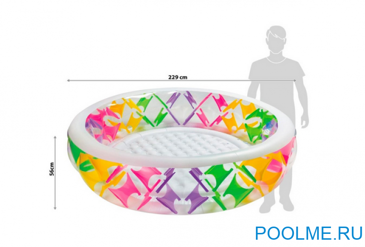 Детский бассейн INTEX &quot;Цветной&quot; 229 x 56 см, артикул 56494