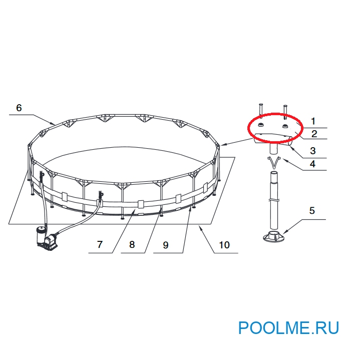 Уплотнитель резиновый INTEX к штифту, арт.10648