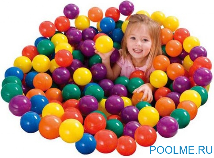 Пластиковые мячи INTEX для игр 6.5 см, артикул 49602