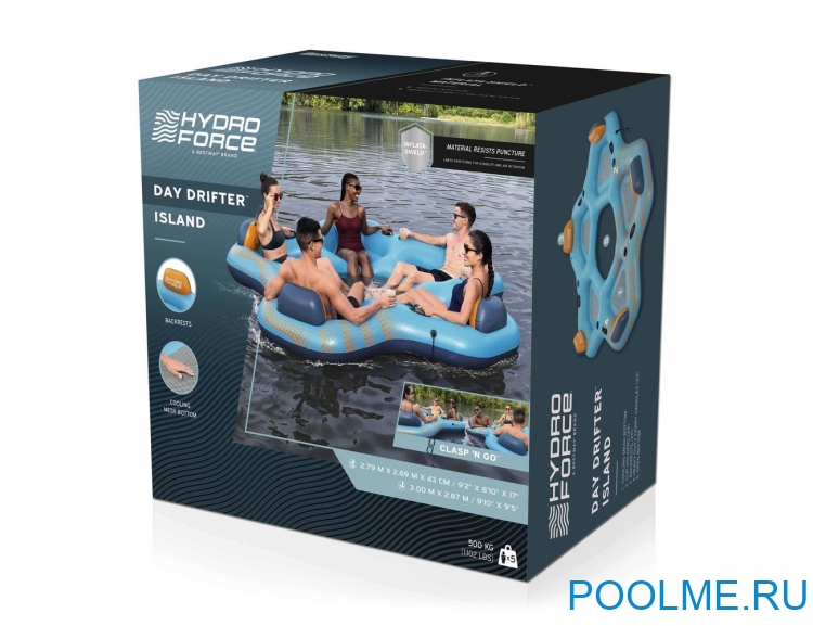 Надувной остров Bestway на 5 человека 300 x 275 см Надувной остров Bestway на 5 человека 300 x 275 см