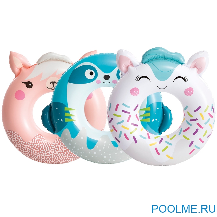 Надувной круг INTEX "Милые зверята", 84 x 76 см, артикул 59266-B Надувной круг INTEX "Милые зверята", 84 x 76 см, артикул 59266-B