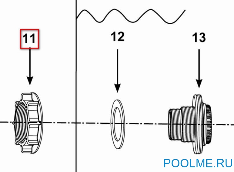 Гайка INTEX для сетчатого соединителя 38 мм ; артикул 10256 Гайка INTEX для сетчатого соединителя 38 мм ; артикул 10256