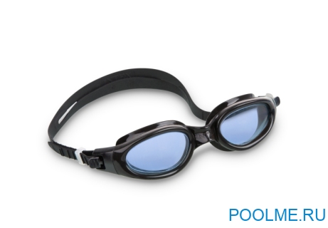Очки для плавания INTEX "Мастер про", голубые линзы, артикул 55692-B