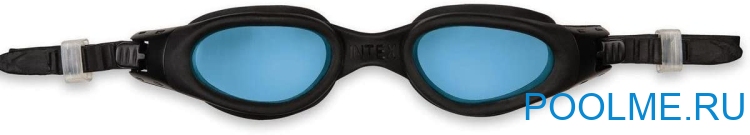 Очки для плавания INTEX "Мастер про", голубые линзы, артикул 55692-B