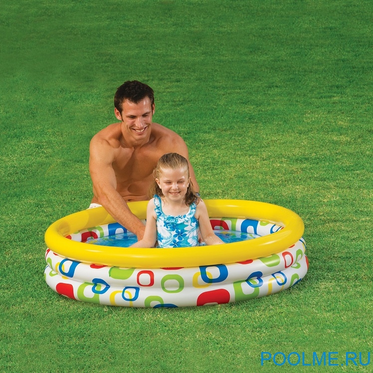 Надувной бассейн INTEX "Геометрия" 114 x 25 см, артикул 59419 Надувной бассейн INTEX "Геометрия" 114 x 25 см, артикул 59419