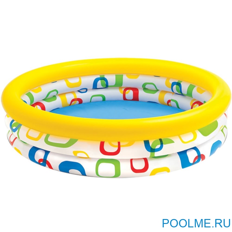 Надувной бассейн INTEX "Геометрия" 114 x 25 см, артикул 59419 Надувной бассейн INTEX "Геометрия" 114 x 25 см, артикул 59419