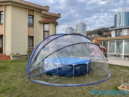 Круглый павильон Pool Tent материал ПВХ - 200 мкм, Ø 5.5 метра; артикул LT550