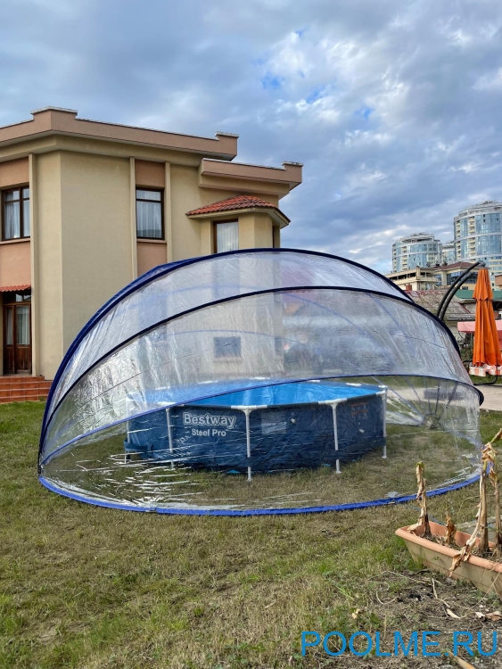 Круглый павильон Pool Tent материал ПВХ - 200 мкм, Ø 5.5 метра; артикул LT550