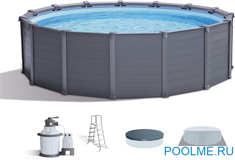 Каркасный бассейн INTEX 26384, размер 4.78 x 1.24 м Каркасный бассейн INTEX 26384, размер 4.78 x 1.24 м