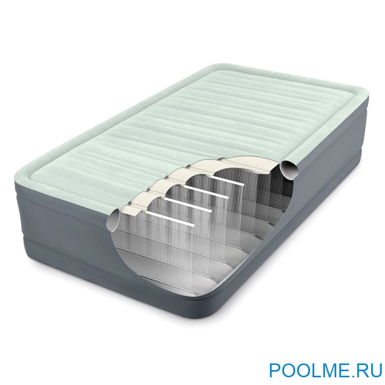 Кровать INTEX надувная 99 x 191 x 46 см, встроенный насос 220V, артикул 64902 Кровать INTEX надувная 99 x 191 x 46 см, встроенный насос 220V, артикул 64902