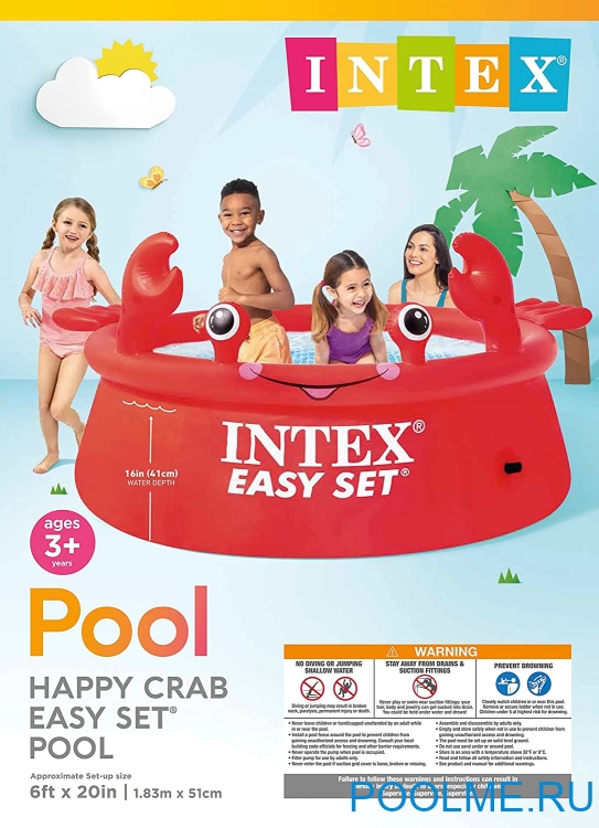 Надувной бассейн INTEX 26100 Easy Set, размер 183 x 51 см Надувной бассейн INTEX 26100 Easy Set, размер 183 x 51 см