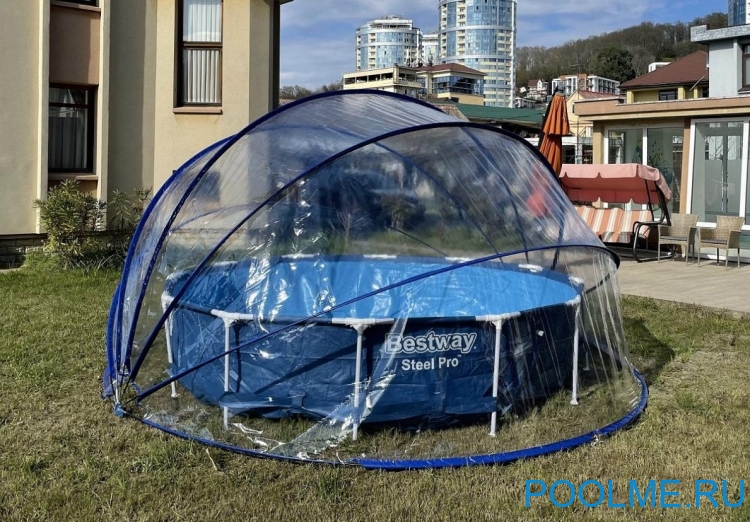 Круглый павильон Pool Tent материал ПВХ - 200 мкм, Ø 5 метра; артикул LT500