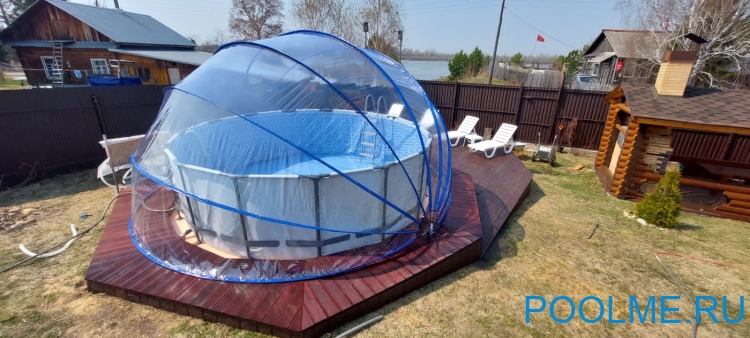 Круглый павильон Pool Tent материал ПВХ - 200 мкм, Ø 5 метра; артикул LT500