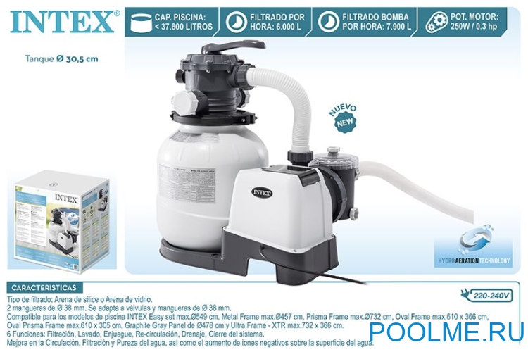 Каркасный бассейн INTEX 26334, размер 6.10 x 1.22 м