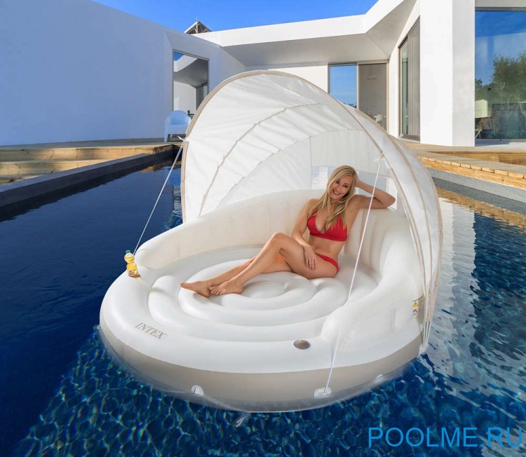 Надувной плот INTEX "Остров с навесом" 199 x 150 см, артикул 58292 Надувной плот INTEX "Остров с навесом" 199 x 150 см, артикул 58292