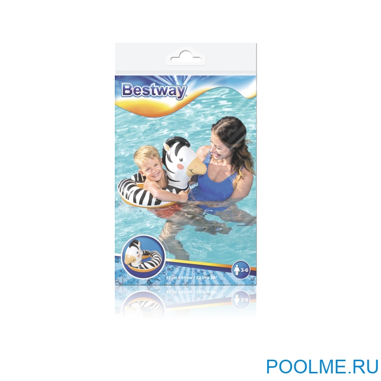 Надувной круг Bestway "Зебра" разъемный, артикул 36112-Z Надувной круг Bestway "Зебра" разъемный, артикул 36112-Z