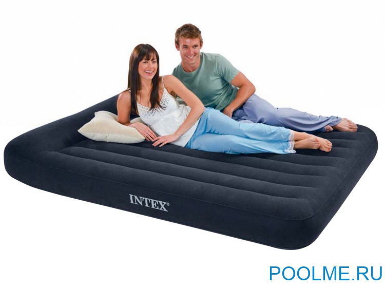 Матрас INTEX надувной 152 x 203 x 23 см, встроенный насос 220V, артикул 66781