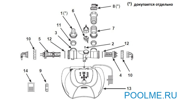 Хлоргенератор INTEX 26668 для фильтра от 2650 до 11355 л/час