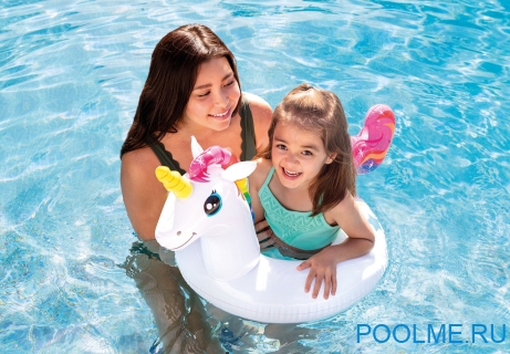 Надувной круг для плавания INTEX "Единорог" 107 x 58 см, артикул 58221-U