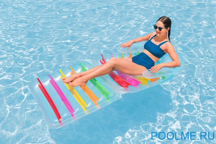 Матрас Bestway Summer Colors со спинкой + складная секция для ног 201 x 89 см, артикул 43023