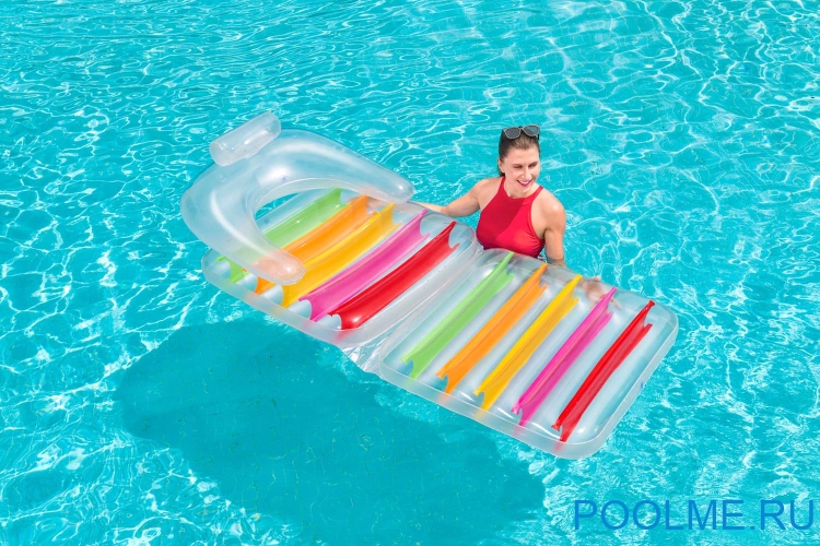 Матрас Bestway Summer Colors со спинкой + складная секция для ног 201 x 89 см, артикул 43023