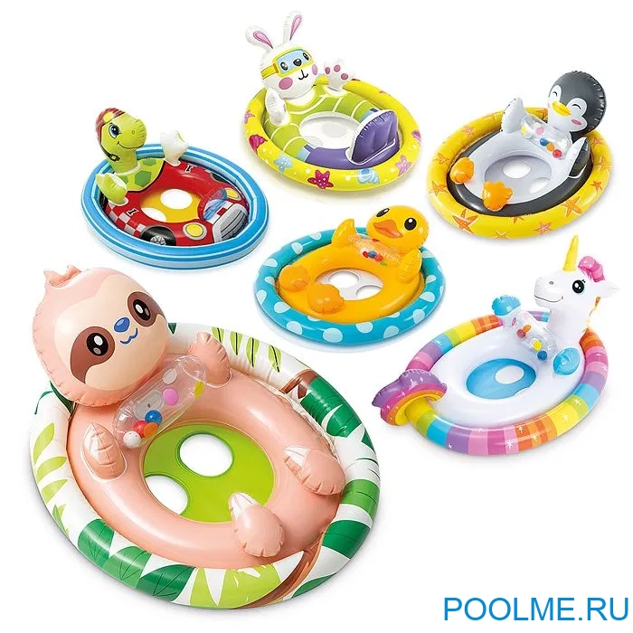 Надувной круг INTEX See-Me-Sit Rider Ленивец 71 x 58 см, артикул 59570-L