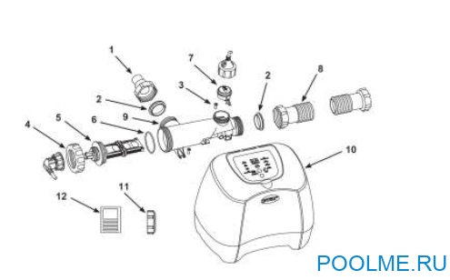 Хлоргенератор озонатор INTEX 26666 для фильтра от 5678 до 15140 л/час