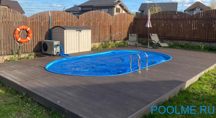 Глубокий каркасный бассейн Гигабасс 6 х 4 х 1.5 м для дачи