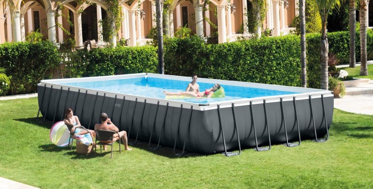 Каркасный бассейн INTEX 26378, размер 9.75 x 4.88 x 1.32 м