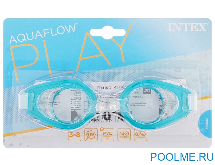 Очки для плавания INTEX "Play" сиреневые, артикул 55602 Очки для плавания INTEX "Play" сиреневые, артикул 55602