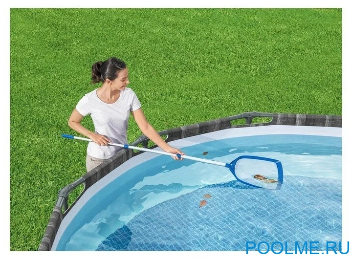 Сачок для бассейна Bestway Flowclear с телескопической ручкой 163 см, артикул 58635