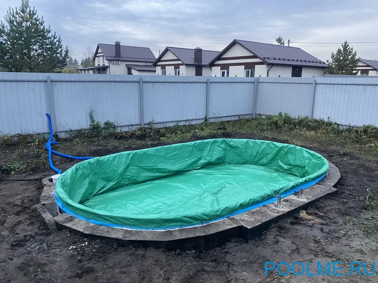 Тент (зимний) Лагуна для овального бассейна 6 х 3 м, артикул ТМ703