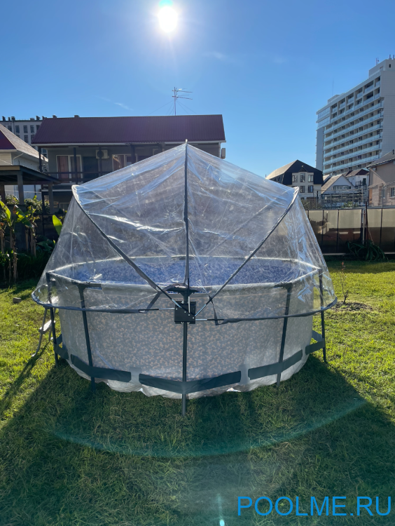 Круглый купол Pool tent материал ПВХ - 200 мкм - Оксфорд, Ø 4.57 метра, артикул PT457 Круглый купол Pool tent материал ПВХ - 200 мкм - Оксфорд, Ø 4.57 метра, артикул PT457