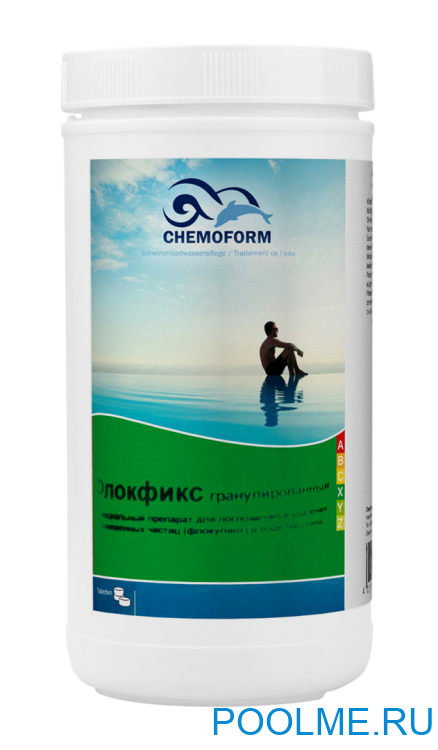 Средство против мутности воды Chemoform Флокфикс гранулированный 1 кг, артикул 907001 Средство против мутности воды Chemoform Флокфикс гранулированный 1 кг, артикул 907001