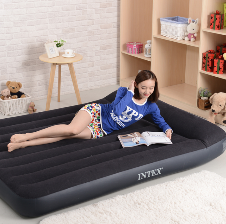 Кровать INTEX надувная 137 x 191 x 25 см с подголовником, без насоса, артикул 64142