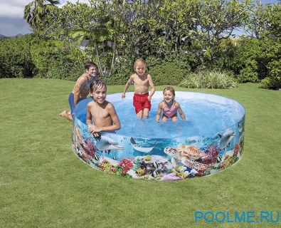 Каркасный бассейн INTEX 58472, размер 2.44 x 0.46 м