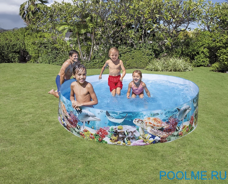 Каркасный бассейн INTEX 58472, размер 2.44 x 0.46 м