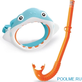 Маска с трубкой для плавания INTEX "Акула", артикул 55944-В Маска с трубкой для плавания INTEX "Акула", артикул 55944-В