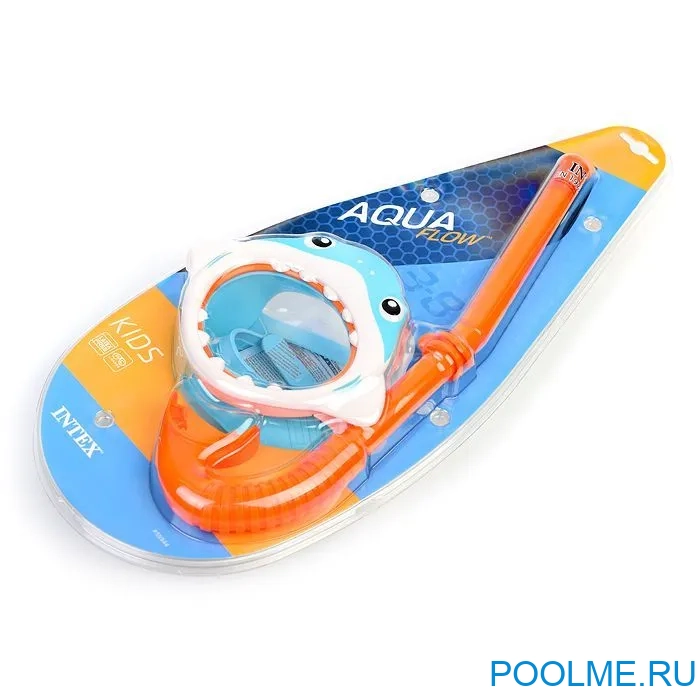 Маска с трубкой для плавания INTEX "Акула", артикул 55944-В Маска с трубкой для плавания INTEX "Акула", артикул 55944-В