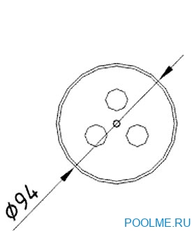Форсунка донная с комбинированной подачей АТ 03.09 (под плитку)