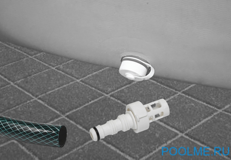 Переходник INTEX для сливного клапана, артикул 10201 Переходник INTEX для сливного клапана, артикул 10201